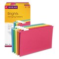 Smead Hanging File Folder, Assorted Colors, PK25, Tab Cut: 1/5 64159